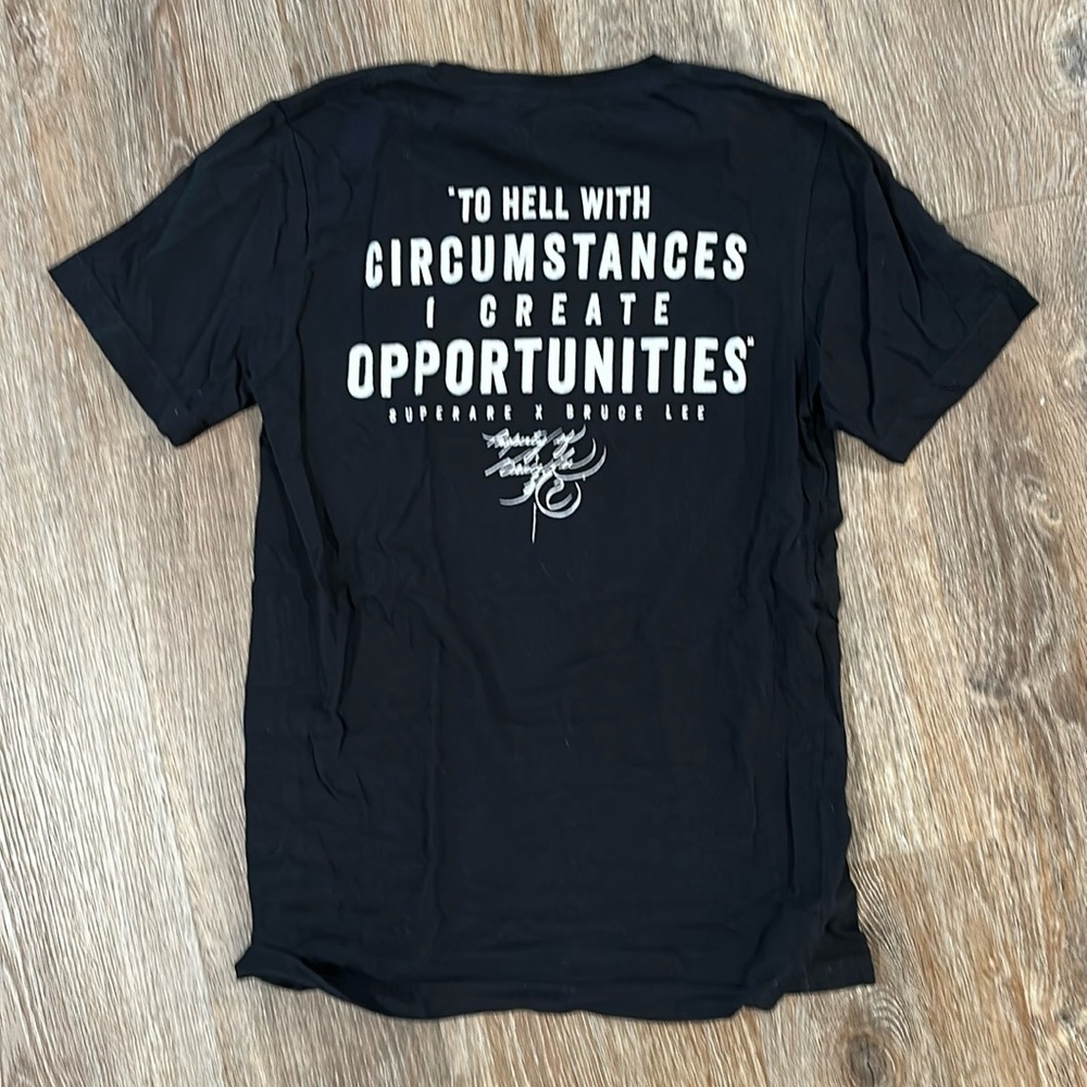 Superare X Bruce Lee Fight Black Tee Men S “Circumstances & Opportunities” Quote